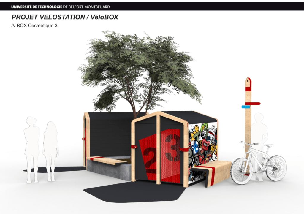Prototype des stations vélos Campus de Montbéliard Agglomération